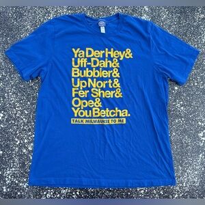Brew City Milwaukee Slang T-Shirt Size XL EUC